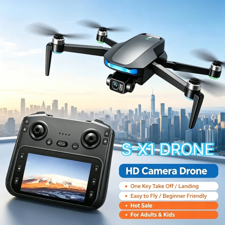 Fpv Brushless Rc Drone 4K - Drone GPS Original S-X1 com Câmera