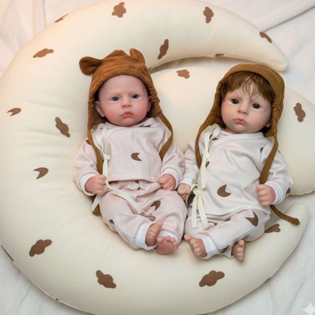 Reborn Baby Doll Silicone Realistic - AnjoDoll 33CM Bonecos Reborn de Silicone