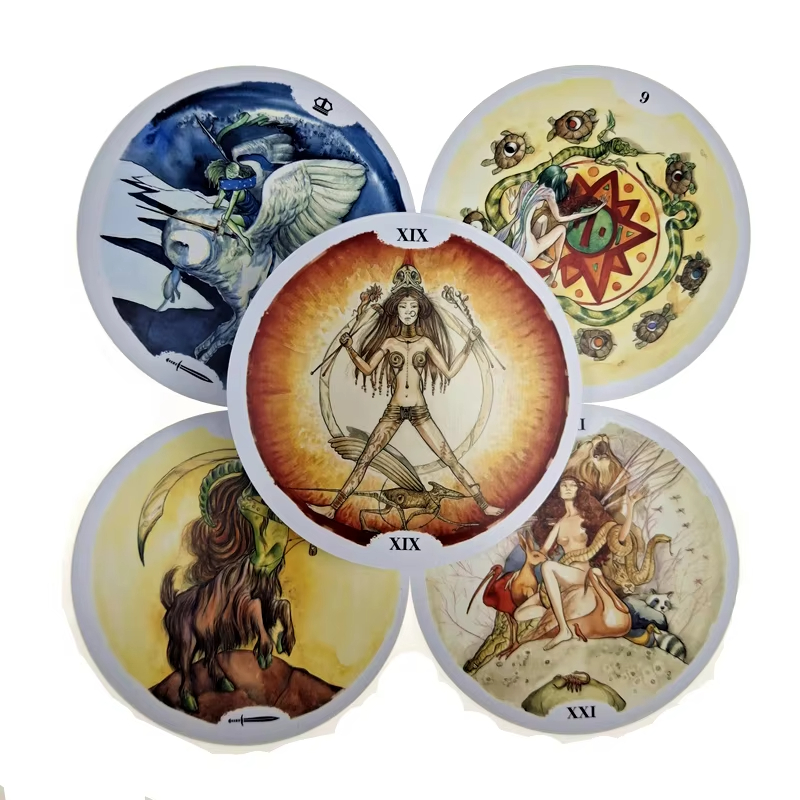 Novo estilo círculo da vida ta - Tarot Cards Deck With Guidebook avaliação e preço