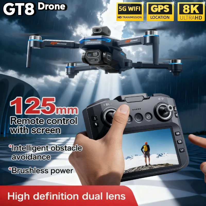 Quente para lsrc gt8 drone 4k  - Fpv Brushless Rc Drone 4K avaliação e preço