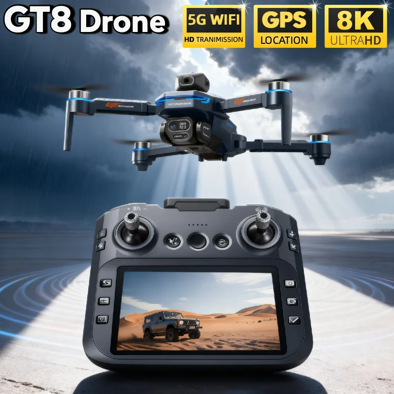 Quente para lsrc gt8 drone 4k  - Fpv Brushless Rc Drone 4K avaliação e preço