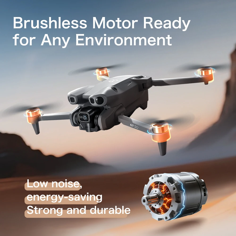Drone GT50 4K/6K/8K FPV com Câ - Fpv Brushless Rc Drone 4K avaliação e preço